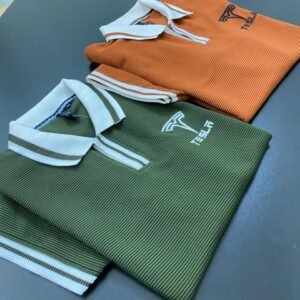 Tesla Inspired Zip-Up [Deep Orange + Green] – 2 Pcs Combo